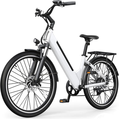 Electric Bike for Adults,26" Step-Thru Ebike with 1000W Peak Motor,50 Miles 20MPH Adult Electric Bicycles with 48V Internal Removable Battery, Adjustable Stem,7 Speed,Ul 2849 Certified