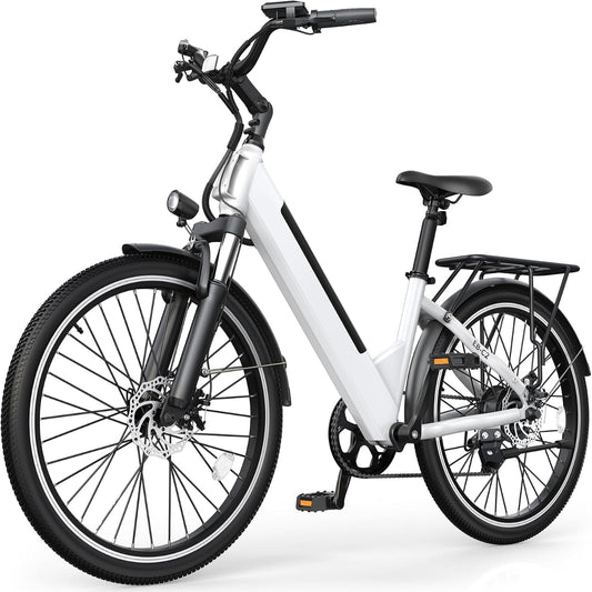 Electric Bike for Adults,26" Step-Thru Ebike with 1000W Peak Motor,50 Miles 20MPH Adult Electric Bicycles with 48V Internal Removable Battery, Adjustable Stem,7 Speed,Ul 2849 Certified