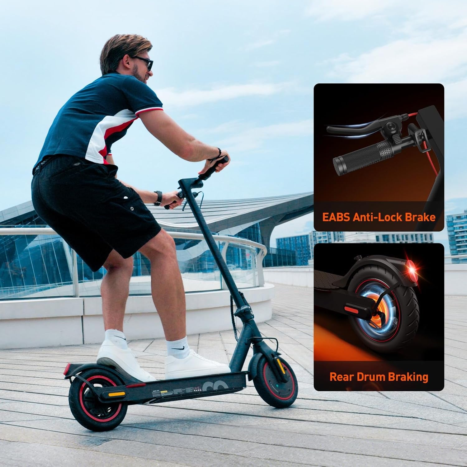 Electric Scooter, 1200W/1000W/500W Powerful Motor, 28/25/21/18 MPH, 28/25/23/21 Miles, 10" /8.5" Tires, Foldable, App Control Escooter, Commuting Electric Scooter for Adults