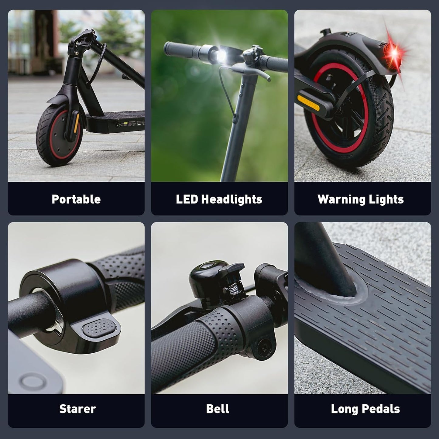 Electric Scooter, 1200W/1000W/500W Powerful Motor, 28/25/21/18 MPH, 28/25/23/21 Miles, 10" /8.5" Tires, Foldable, App Control Escooter, Commuting Electric Scooter for Adults